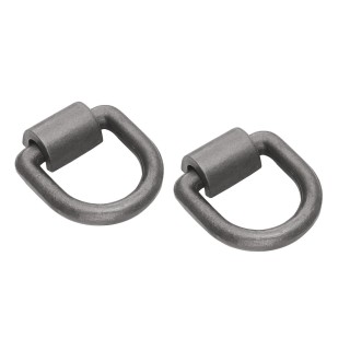 Dual Forged Heavy Duty 26,500 lb D-Rings w/Weld-On Bracket 3/4 Thick Rod  Anchor Tie Down Truck Trailer (Qty:2)