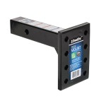 Draw-Tite Adjustable 12K Pintle Hook Receiver Fits 2" Trailer Tow Hitch Mount 7-5/8" Length 12,000 lbs Heavy Duty