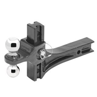 63071 Draw-Tite Adjustable Trailer Hitch Ball Mount 14000 lbs. Capacity Heavy Duty Fits 2 inch Receiver 4-3/4 inch Drop Black Adjustable Dual Ball Mount Draw-Bar System 2" Sq. Shank 2" Tow Ball 10000 lbs 2-5/16" Ball 14000 lbs