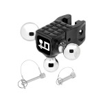 63075 Draw-Tite Trailer Hitch Ball Mount Accessory Adjustable Tri-Ball 14000 lbs. Capacity Black Reese Rotating Triple Trailer Hitch Ball Mount Head Unit Only w/ Step 1-7/8” (2K rating), 2” (10K GTW), and 2-5/16” (14K GTW) Hitch balls