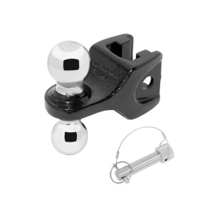 63076 Draw-Tite Trailer Hitch Ball Mount Accessory Adjustable Dual-Ball 14000 lbs. Capacity Black Adjustable Dual Ball Mount Draw-Bar 2" Tow Ball 10000 lbs 2-5/16" Ball 14000 lbs