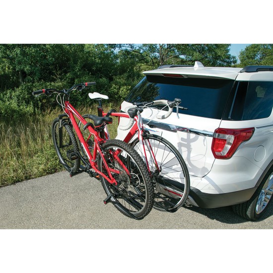 Trailer Tow Hitch For 14-18 Kia Forte 4 Dr. Sedan Platform Style 2 Bike Rack w/ Hitch Lock and Cover