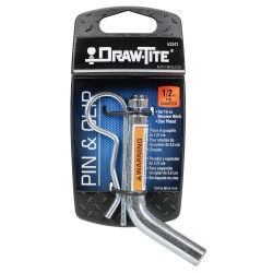 Packaged 1/2" Grooved Style Trailer Tow Hitch Pin and Clip for 1-1/4" Sq. Receivers Packaged 1/2" Grooved Style Trailer Tow Hitch Pin and Clip for 1-1/4" Sq. Receivers