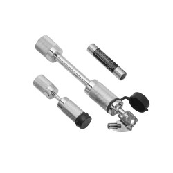Draw-Tite Trailer Hitch and Coupler Dual Lock w/ Matching Keys Tongue Tow Receiver 1/2" and 5/8" Pin For 2" and 1-1/4" Receivers Draw-Tite Trailer Hitch and Coupler Dual Lock w/ Matching Keys Tongue Tow Receiver 1/2" and 5/8" Pin For 2" and 1-1/4" Receivers