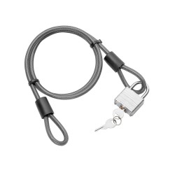 Tow Ready 4 Foot Cable Lock For Bike Wheels Snowboard Bindings Spare Tires Ladders Tools and others 8mm Braided Steel Cable Tow Ready 4 Foot Cable Lock For Bike Wheels Snowboard Bindings Spare Tires Ladders Tools and others 8mm Braided Steel Cable