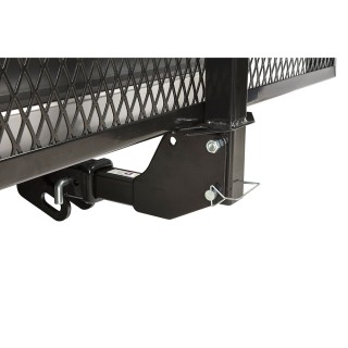 6502 Reese Explore StrongArm Trailer Hitch Mount Cargo Carrier Basket 48 inch x 20 inch 2 inch Receiver 500 lbs. Capacity Reese Folding 20"x48" 500 lbs Folding Cargo Carrier Basket Rack Fits 2" Trailer Tow Hitch Receiver Storage Luggage Tray Box Shelf