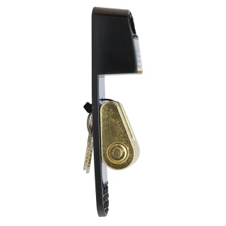 7006600 Reese Towpower Trailer Hitch Coupler Lock Brass Reese Brass Adjustable Trailer Tow Hitch Coupler Tongue Lock w/ 2 Flat Keys Fits Most Couplers