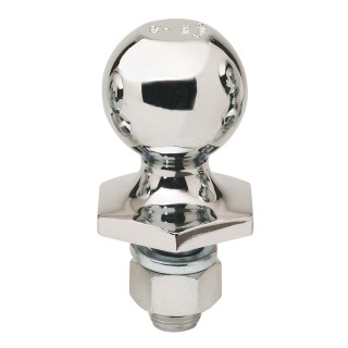 7011320 Reese Towpower Interlock Trailer Hitch Ball 2 inch Diameter 6000 lbs. Capacity Stainless Steel Reese 2" 6,000 lbs Stainless Steel For Step Bumpers InterLock Trailer Hitch Tow Ball 1" Shank Diameter x 2" Shank Length