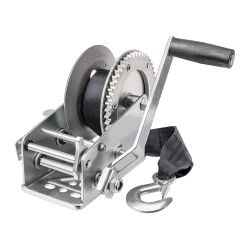 Fulton Trailer Winch Two-Speed 2,000 lbs Capacity 20 ft Strap Clear Zinc 1 Year Warranty - 7017000 Boat Winch
