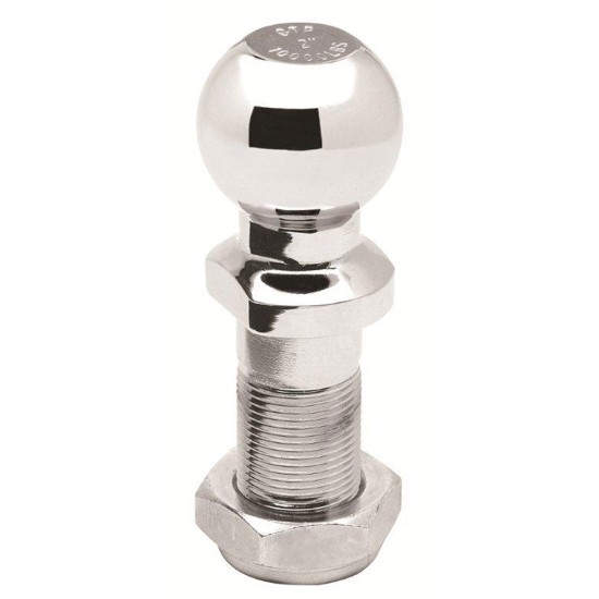 7021600 Reese Towpower Replacement Part Pintle Hook Hitch Ball 2 inch Ball Chrome Reese 2" 10,000 lbs Pintle Hook Trailer Hitch Ball Tow 1-1/4" Shank Diameter x 2-1/4" Shank Length