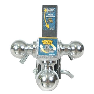 7021800 Reese Towpower Adjustable Trailer Hitch Ball Mount 10000 lbs. Capacity Fits 2 inch Receiver 7 inch Drop Chrome Reese 10K Adjustable Chrome Triple Ball Trailer Hitch Ball Mount Fits 2" Tow Receiver 7" Drop or Rise 1-7/8" 2" and 2-5/16" Balls