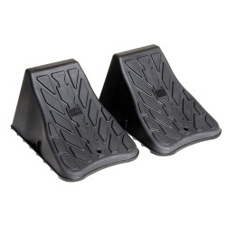Reese 2-Pack Trailer Wheel Chock Combo Reduces Trailer Roll Fits Most Wheels Reese 2-Pack Trailer Wheel Chock Combo Reduces Trailer Roll Fits Most Wheels