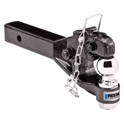 Reese Trailer Tow Hitch Ball Mount W/ 12K Pintle Hook Fits 2" Tow Receiver 7K Ball Rating 2,400 lbs Tongue Weight Chrome Reese Trailer Tow Hitch Ball Mount W/ 12K Pintle Hook Fits 2" Tow Receiver 7K Ball Rating 2,400 lbs Tongue Weight Chrome