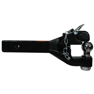 7024100 Reese Towpower Pintle Hook & Ball Combination Fits 2 inch Receiver 12000 lbs. Capacity Hook 2 inch Ball 7000 lbs. Capacity Ball Reese Trailer Tow Hitch Ball Mount W/ 12K Pintle Hook Fits 2" Tow Receiver 7K Ball Rating 2,400 lbs Tongue Weight Chrome