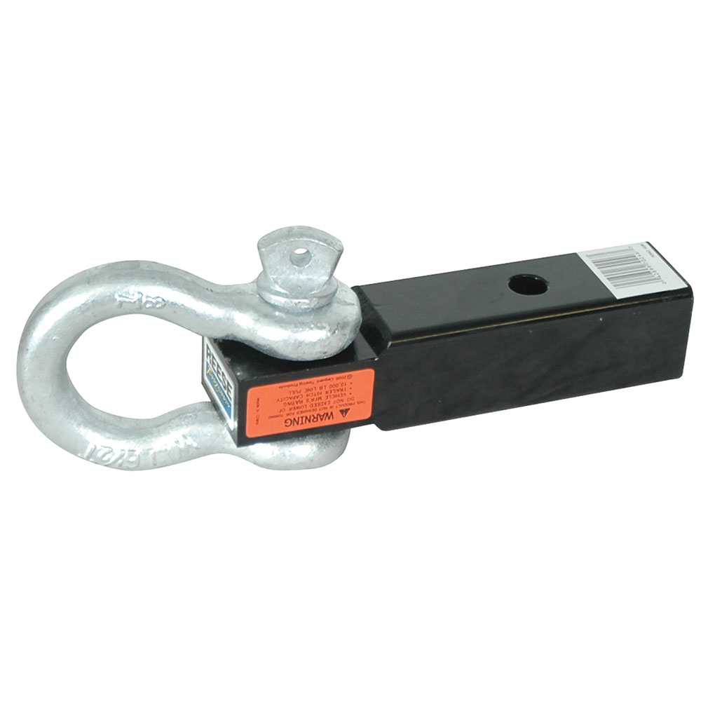 7024600 Reese Towpower Tow Ring Trailer Hitch Ball Mount 8000 lbs. Capacity Fits 2 inch Receiver Black Reese 8K Tow Ring Mount Shackle Fits 2" Trailer Hitch Receiver Accepts Rope or Chain Heavy Duty