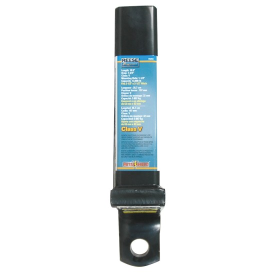 7028300 Reese Towpower Trailer Hitch Ball Mount 13000 lbs. Capacity Heavy Duty Fits 2-1/2 inch Receiver 7-3/4 inch Drop Black Reese Class V 13,000 lbs Trailer Hitch Ball Mount Fits 2-1/2" Tow Receiver 7-3/4" Drop Use Only 1-1/4" Ball Hole Heavy Duty Black Metal Shield Finish