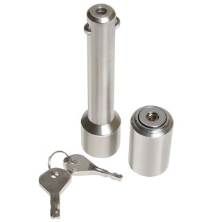 7030300 Reese Towpower Trailer Hitch Lock Fits 2 inch Receiver 5/8 inch Pin Diameter Professional Chrome Reese Trailer Hitch Lock Ball Bearing System Prevents Theft w/ 2 Keys Tongue Tow Receiver 5/8" Pin For 2" Receivers