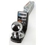 Reese Interlock Class 2 Trailer Tow Starter Kit 2" Drop 3/4" Rise w/ 2 Inch Chrome Towing Ball 3,500 Lbs Fits 1-1/4" Hitch Opening