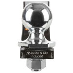 Reese Interlock Class 2 Trailer Tow Starter Kit 2" Drop 3/4" Rise w/ 2 Inch Chrome Towing Ball 3,500 Lbs Fits 1-1/4" Hitch Opening