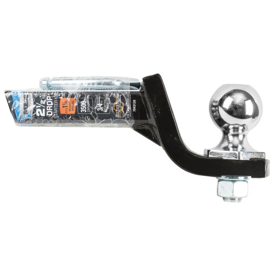 Reese Interlock Class 2 Trailer Tow Starter Kit 2" Drop 3/4" Rise w/ 2 Inch Chrome Towing Ball 3,500 Lbs Fits 1-1/4" Hitch Opening