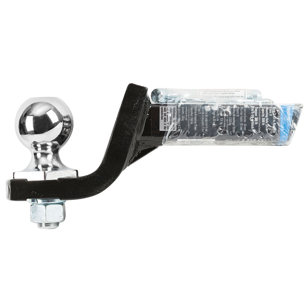 Reese Interlock Class 2 Trailer Tow Starter Kit 2" Drop 3/4" Rise w/ 2 Inch Chrome Towing Ball 3,500 Lbs Fits 1-1/4" Hitch Opening