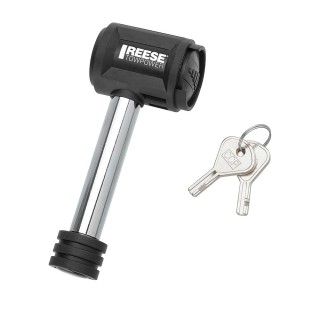 7054630 Reese Towpower Trailer Hitch Lock Fits 1-1/4 inch & 2 inch Receivers 1/2 inch & 5/8 inch Pin Diameter Easy Access Reese Trailer Hitch Lock Easy Access 360 degree Rotating Head Tongue Tow Receiver 1/2" and 5/8" Pin For 2" and 1-1/4" Receivers