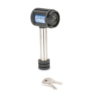 7057030 Reese Towpower Trailer Hitch Lock Fits 1-1/4 inch & 2 inch Receivers 1/2 inch & 5/8 inch Pin Diameter Easy Access Stainless Steel Reese Trailer Hitch Lock Easy Access Stainless Steel Tongue Tow Receiver 5/8" Pin For 2" Receivers