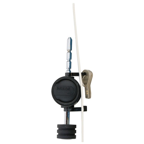 7057430 Reese Towpower Trailer Hitch Coupler Lock Adjustable 360 Degree Head Reese Adjustable Trailer Tow Hitch Coupler Tongue Lock Fits Most Couplers w/ 2 Keys 3/16" Pin Diameter Easy Access Adjusts from 5/8" to 3" Bulk