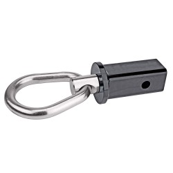 Universal Vehicle Recovering Tow Ring Loop Eye Fits 2 In Hitch Receiver 360 Degree Rotation 180 Degree Pivot Off-Road Only Universal Vehicle Recovering Tow Ring Loop Eye Fits 2 In Hitch Receiver 360 Degree Rotation 180 Degree Pivot Off-Road Only