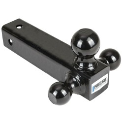 Reese Triple Ball OEM Black Carbon Forged Trailer Hitch Ball Mount Fits 2-1/2" Tow Receiver 8-1/2" Long Shank Reese Triple Ball OEM Black Carbon Forged Trailer Hitch Ball Mount Fits 2-1/2" Tow Receiver 8-1/2" Long Shank