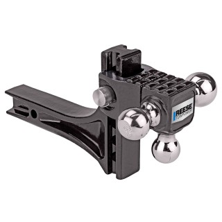 7068900 Reese Towpower Adjustable Trailer Hitch Ball Mount 14000 lbs. Capacity Heavy Duty Fits 2 inch Receiver 4-3/4 inch Drop Black Reese Rotating Triple Trailer Hitch Ball Mount w/ Step Fits 2" Tow Receiver 1-7/8" 2" and 2-5/16" Balls