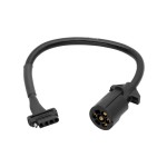 7-Way RV Round Tow Plug Harness Blade to 5-Flat, 18" Wire Adapter 7-Way RV Round Tow Plug Harness Blade to 5-Flat, 18" Wire Adapter