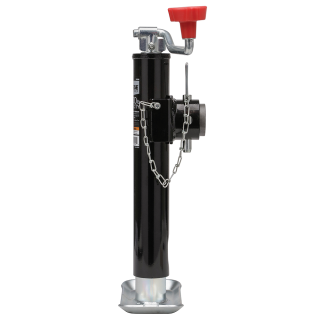 Reese 5K Topwind Pipe Mount Swivel Trailer Jack Reese 5K Topwind Pipe Mount Swivel Trailer Jack, Black Powdercoat, Zinc Finish
