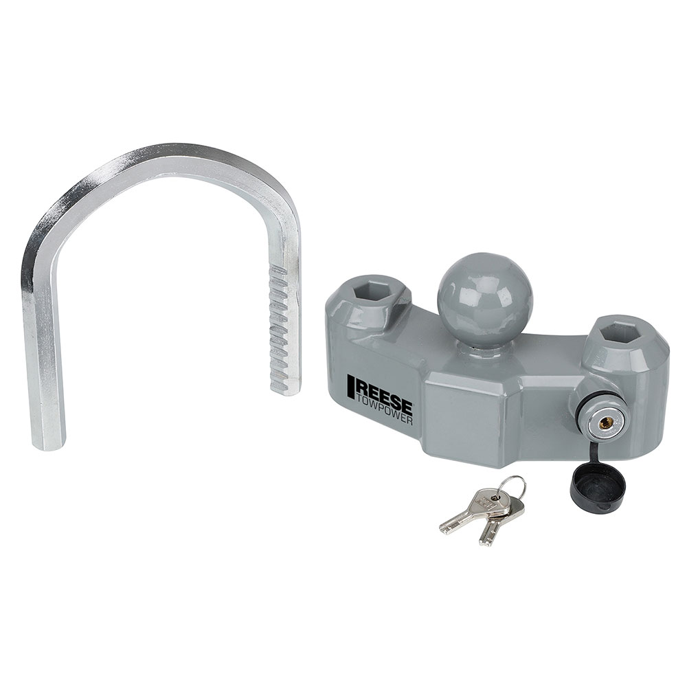 7088300 Reese Towpower Trailer Hitch Coupler Lock Universal Fit Heavy Duty Reese Universal Ratchet Design Heavy Duty Adjustable Trailer Tow Hitch Coupler Tongue Lock Fits 1-7/8 In 2 In and 2-5/16 In. Ball Couplers 6 Locking Positions