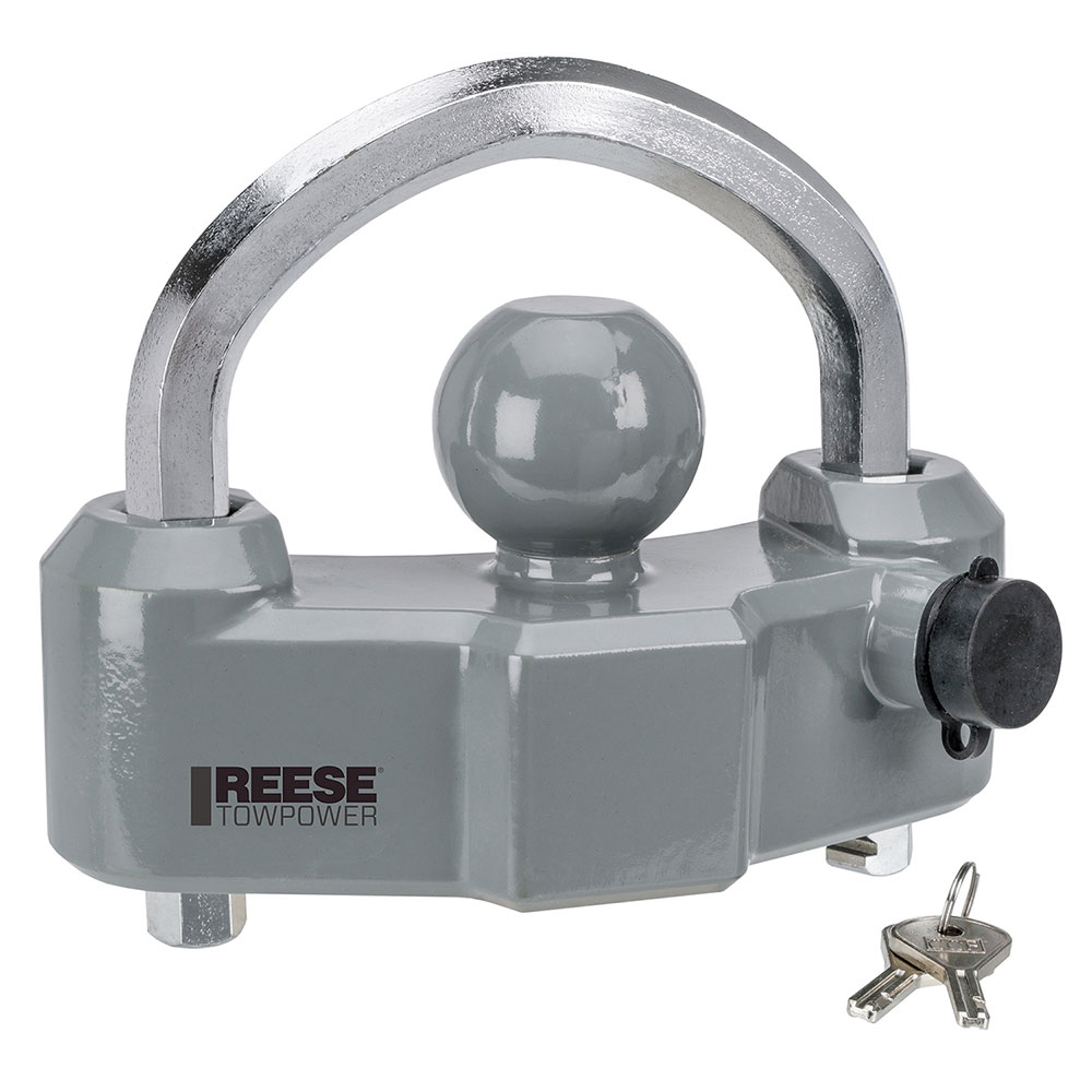 7088300 Reese Towpower Trailer Hitch Coupler Lock Universal Fit Heavy Duty Reese Universal Ratchet Design Heavy Duty Adjustable Trailer Tow Hitch Coupler Tongue Lock Fits 1-7/8 In 2 In and 2-5/16 In. Ball Couplers 6 Locking Positions