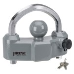 7088300 Reese Towpower Trailer Hitch Coupler Lock Universal Fit Heavy Duty Reese Universal Ratchet Design Heavy Duty Adjustable Trailer Tow Hitch Coupler Tongue Lock Fits 1-7/8 In 2 In and 2-5/16 In. Ball Couplers 6 Locking Positions