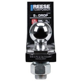 7090900 Reese Towpower Interlock Trailer Hitch Ball Mount Starter Kit 13000 lbs. Capacity Heavy Duty Fits 2-1/2 inch Receiver 5 inch Drop Black Reese Interlock Class 5 Trailer Tow Starter Kit 5" Drop w/ 2-5/16 Inch Chrome Towing Ball 13,000 Lbs Fits 2-1/2" Hitch Opening