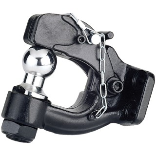 7411620 Reese Towpower Pintle Hook & Ball Combination Bolt-On 16000 lbs. Capacity Hook 2 inch Ball 10000 lbs. Capacity Ball Reese 16K Pintle Hook Receiver w/ 2" Trailer Tow Hitch Ball Grade 8 Hardware Heavy Duty