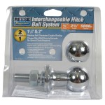 74307 Reese Towpower Interchangeable Trailer Hitch Ball 5000 lbs. Capacity Chrome Reese Interchangeable Trailer Hitch Ball 3/4" Shank 1-7/8" and 2" Balls 5000 lbs. Tow