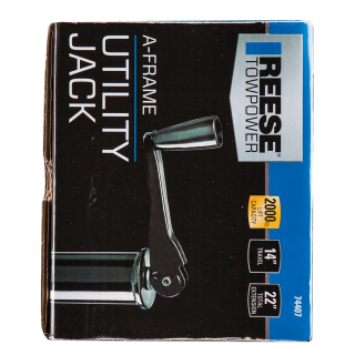 Reese 2K A-Frame Trailer Jack with Footplate Reese 2K A-Frame Trailer Jack with Footplate, Black Powdercoat, Topwind