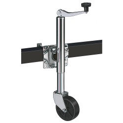 Reese 600 lbs Trailer Jack 6" Wheel Zinc Bolt-Thru Swivel 10" Lift Corrosion Resistant Bolt-On for Marine Boat and Recreational Applications