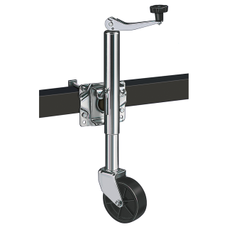 Reese 600 lbs Zinc Trailer Jack 6" Wheel Reese 600 lbs Trailer Jack with 6 Inch Wheel, Zinc, for Marine and Boat Use