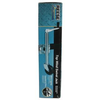 Reese 600 lbs Zinc Trailer Jack 6" Wheel Reese 600 lbs Trailer Jack with 6 Inch Wheel, Zinc, for Marine and Boat Use