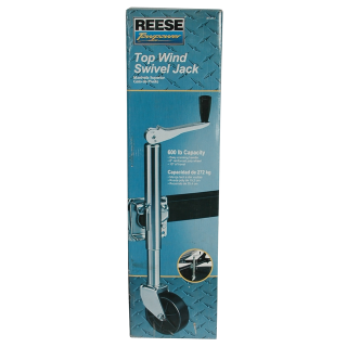 Reese 600 lbs Zinc Trailer Jack 6" Wheel Reese 600 lbs Trailer Jack with 6 Inch Wheel, Zinc, for Marine and Boat Use