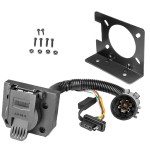 Trailer Hitch Package w/ Wiring For 00-06 Chevy GMC Tahoe Yukon XL Denali Suburban Escalade Avalanche 1500 2500 w/ Factory 7-Way w/ 2-5/16" Ball 2" Drop Mount Pin Blade RV Class 3