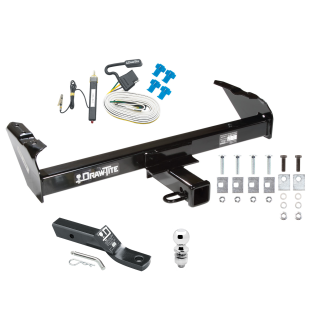 Custom Fit Trailer Hitch Wiring Harness (Requires Splicing) 2" Drop Ball-Mount w/ Pin/Clip 2" Chrome Ball Installation Hardware Installation Instructions 75034 20252 23 63845 Draw-Tite Trailer Tow Hitch 63-74 GMC Chevy C/Kd F100/250/350 Complet Trailer Tow Hitch For 63-74 GMC Chevy C/K Ford F100/250/350 Complete Package w/ Wiring and 2" Ball