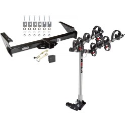 Trailer Tow Hitch For 92-00 Chevy GMC Suburban C/K Series Yukon Denali Escalade Blazer 4 Bike Rack w/ Hitch Lock and Cover Trailer Tow Hitch For 92-00 Chevy GMC Suburban C/K Series Yukon Denali Escalade Blazer 4 Bike Rack w/ Hitch Lock and Cover
