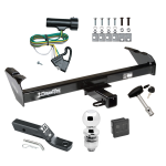 Custom Fit Trailer Hitch Wiring Harness (Plug & Play) 2" Drop Ball-Mount w/ Pin/Clip 2" Chrome Ball Security Lock Pin Rubber Hitch Plug Cover Installation Hardware Installation Instructions 75038 118313 23 63845 580407 7010 Draw-Tite Trailer Trailer Tow Hitch For 80-86 Ford Bronco F100/150/250/350 Deluxe Package Wiring 2" Ball and Lock