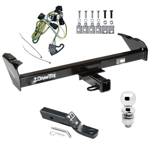 Trailer Tow Hitch For 97-03 Dodge Dakota Complete Package w/ Wiring and 2" Ball