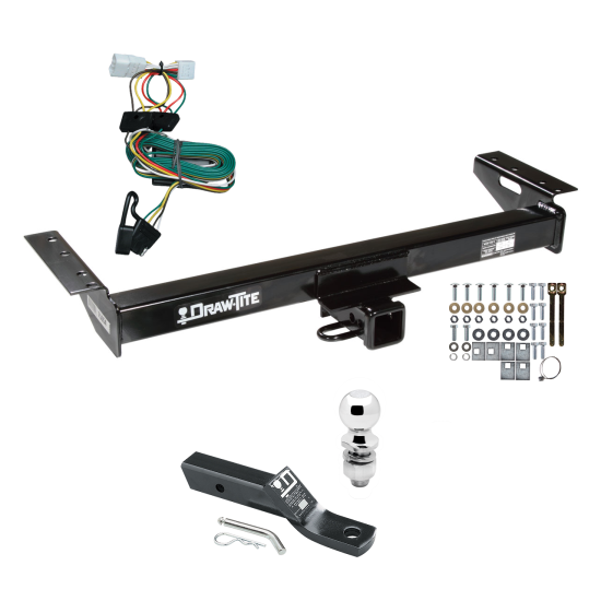 Custom Fit Trailer Hitch Wiring Harness (Plug & Play) 2" Drop Ball-Mount w/ Pin/Clip 2" Chrome Ball Installation Hardware Installation Instructions 75054 118354 23 63845 Draw-Tite Trailer Tow Hitch 97-01 Jeep Cherokee Complete Package Wirin Trailer Tow Hitch For 97-01 Jeep Cherokee Complete Package w/ Wiring and 2" Ball